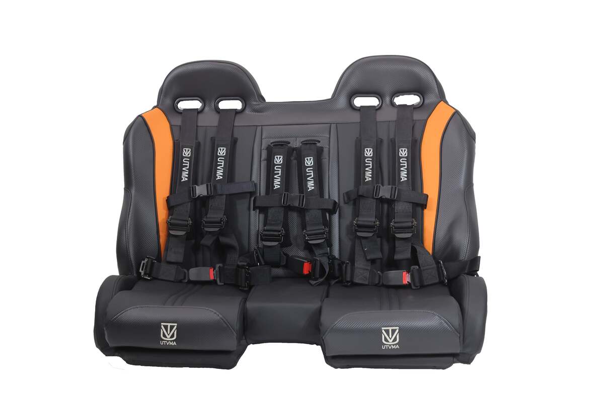 UTVMA '14-'23 Polaris RZR 1000 Elite Series Front & Rear Bench Seat w/ Harnesses