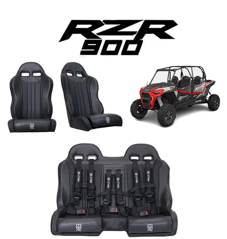 UTVMA '15-'24 Polaris RZR 900 Rear Bench Seat & Front Bucket Seats Set - Pair