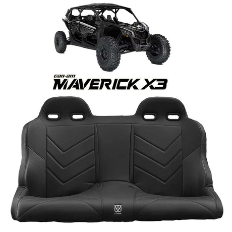 UTVMA '17-'26 Can-Am Maverick X3 Rear Bench Seat w/ Harnesses