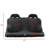 UTVMA '17-26' Can-Am Maverick X3 Rear Bench Seat W/ Harnesses