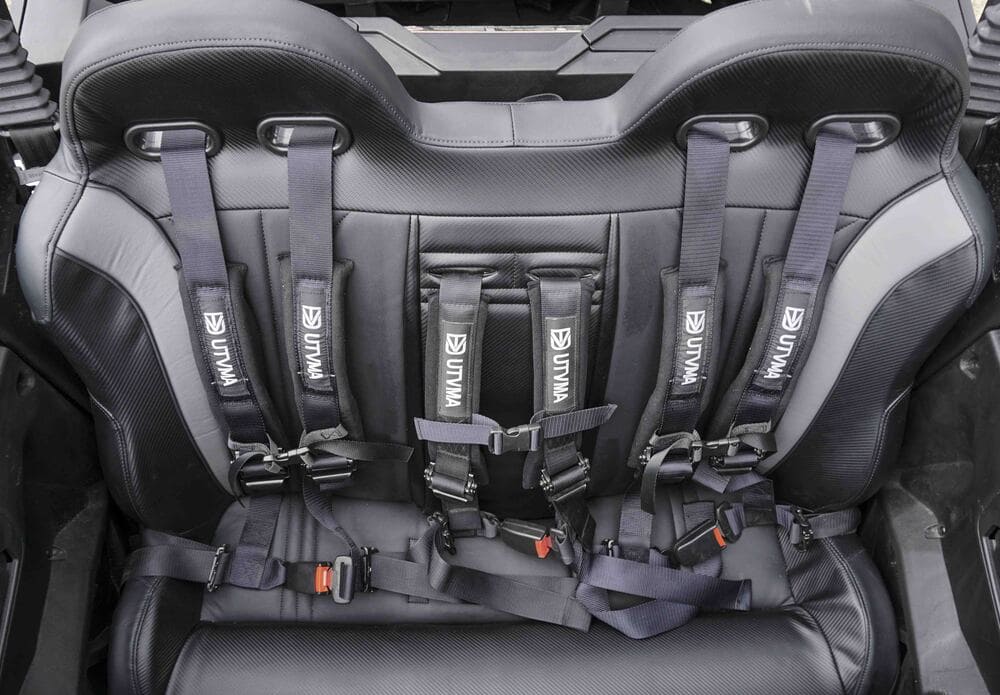 UTVMA '19-'25 Can-Am Maverick Sport Max Rear Bench w/ Harnesses
