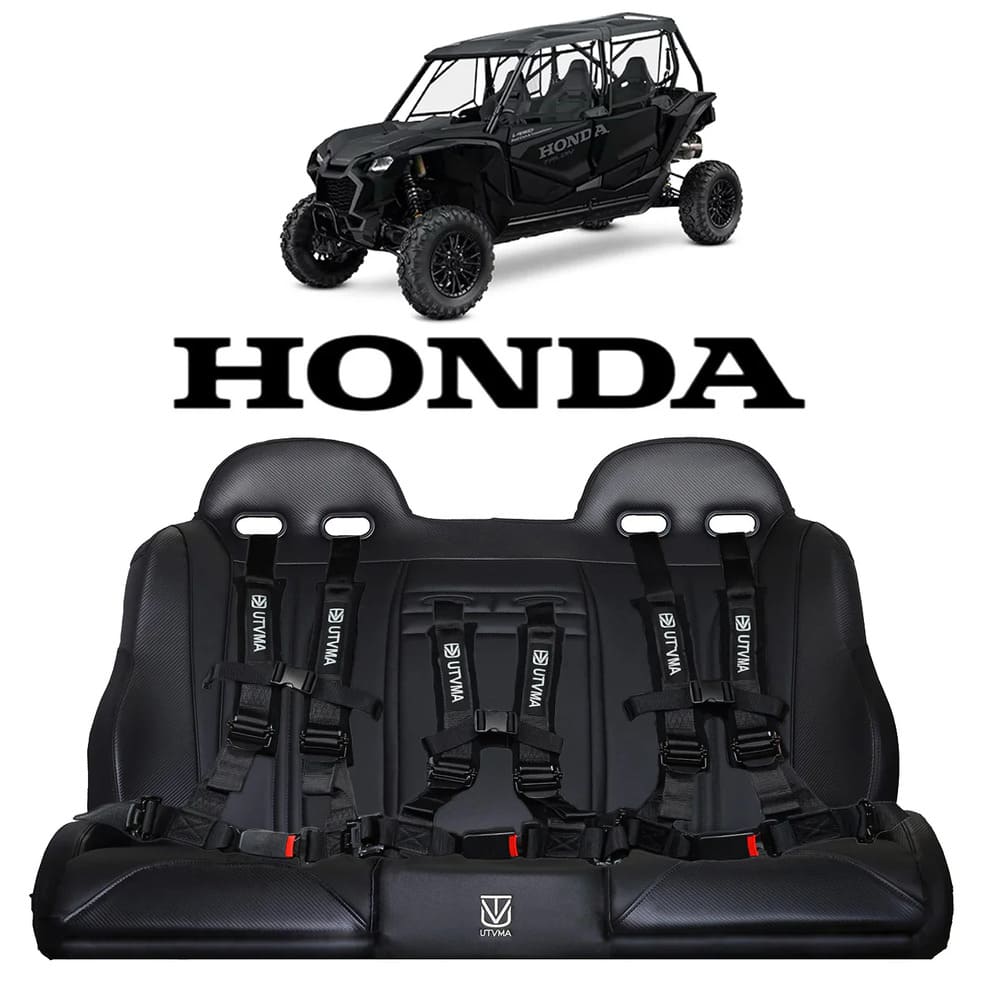 HONDA　セニアカーテントセット‼️ UTVMA '19+ Honda Talon 4 Rear Bench Seat w/ Harnesses