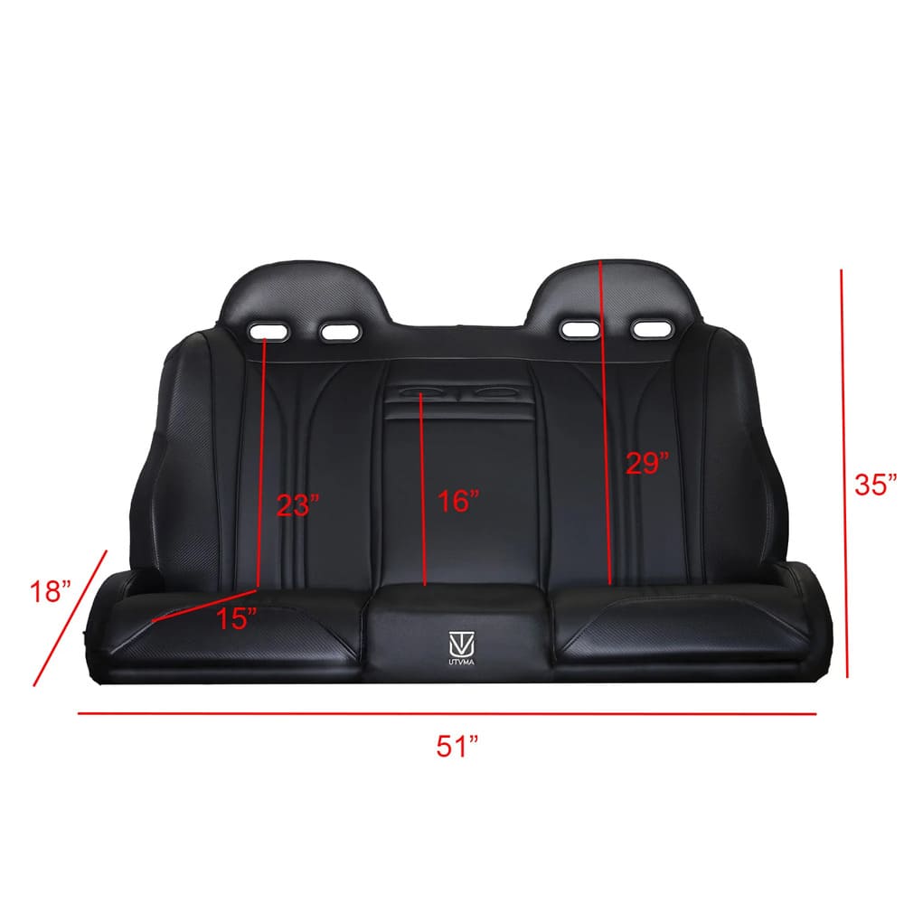 UTVMA '19-'25 Honda Talon 4 Rear Bench Seat w/ Harnesses