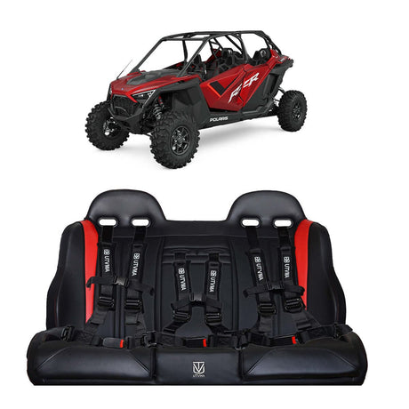 UTVMA '20-'24 Polaris RZR Turbo R 4 Rear Bench Seat w/ Harnesses