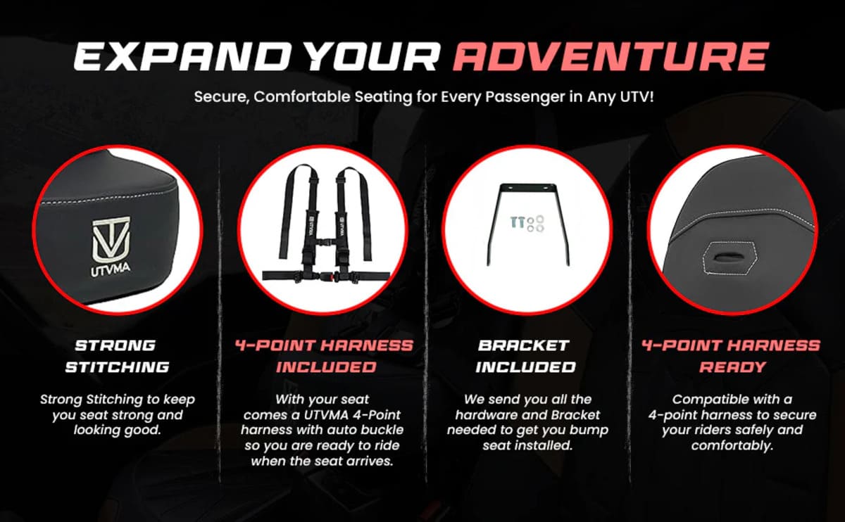 UTVMA '20-'25 Honda Talon 4 Front Bump Seat