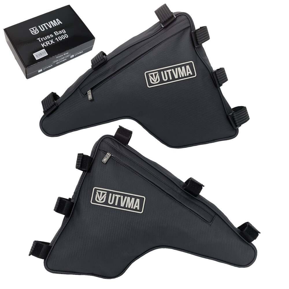 かま UTVMA '20-'25 Kawasaki KRX 2/ 4 Seater Trail Rack & Truss Bag - 2 Pair
