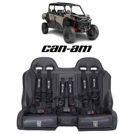 UTVMA '21-'25 Can-Am Commander Max Front Bench Seat w/ Harnesses