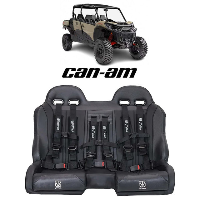 UTVMA '21-'25 Can-Am Commander Max Front Bench Seat With Harnesses