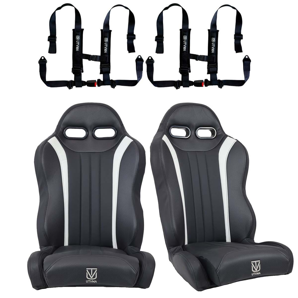 UTVMA '22-'24 Polaris RZR Turbo R 2 & 4 Seater Suspension Weekender Series Front Bucket Seats w/ Quick Mount Bracket - Pair