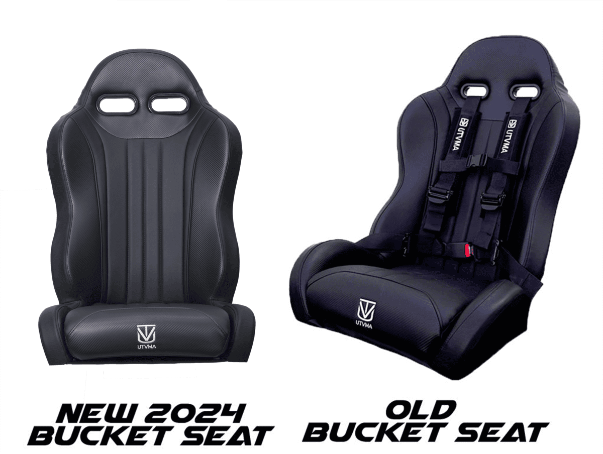 UTVMA '22-'24 Polaris RZR Turbo R 2 & 4 Seater Suspension Weekender Series Front Bucket Seats w/ Quick Mount Bracket - Pair