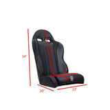 UTVMA '24-'25 Can-Am Maverick R 2 & 4 Seater Weekender Series Front Suspension Bucket Seats - Pair