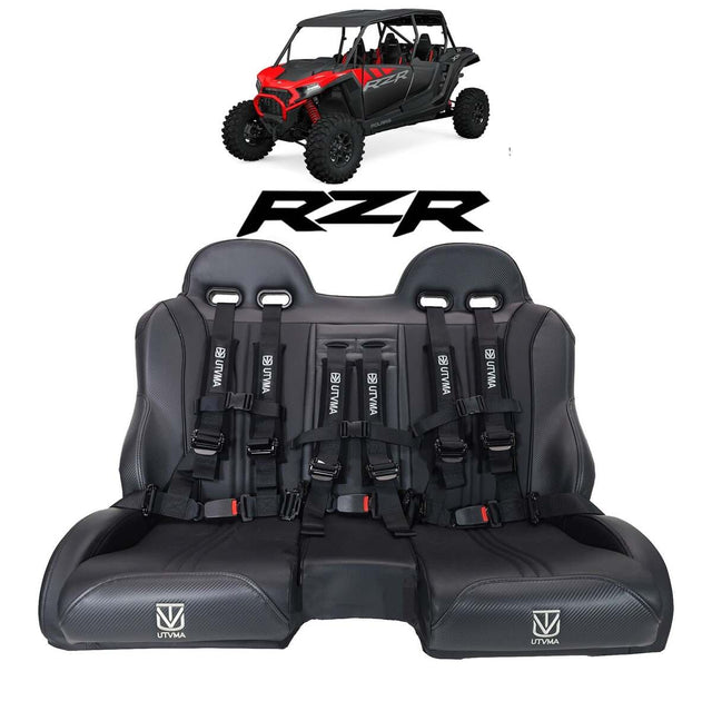 UTVMA '24+ Polaris RZR XP 1000 2 & 4 Seater Front/Rear Bench Seat w/ Harnesses