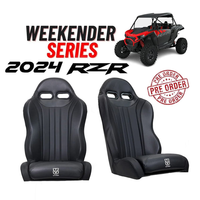 UTVMA '24 Polaris RZR XP 1000 Weekender Series Front & Rear Suspension Bucket Seats - Pair