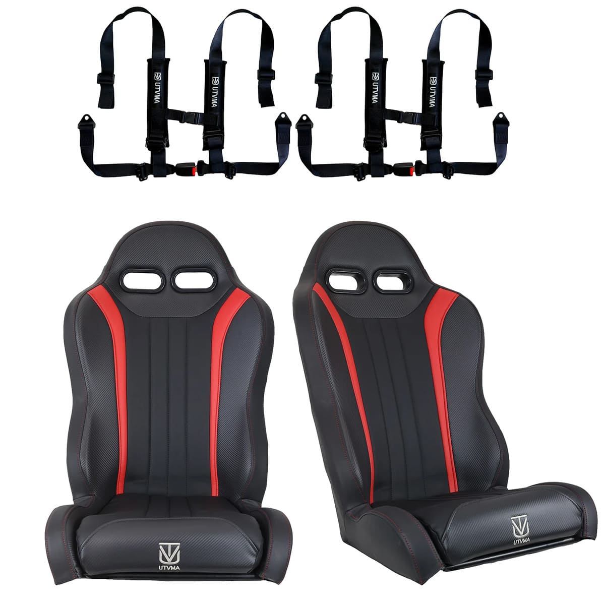 UTVMA '24 Polaris RZR XP 1000 Weekender Series Front & Rear Suspension Bucket Seats - Pair