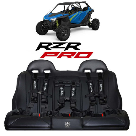 UTVMA '25+ Polaris RZR Pro R Rear Bench Seat w/ Harnesses