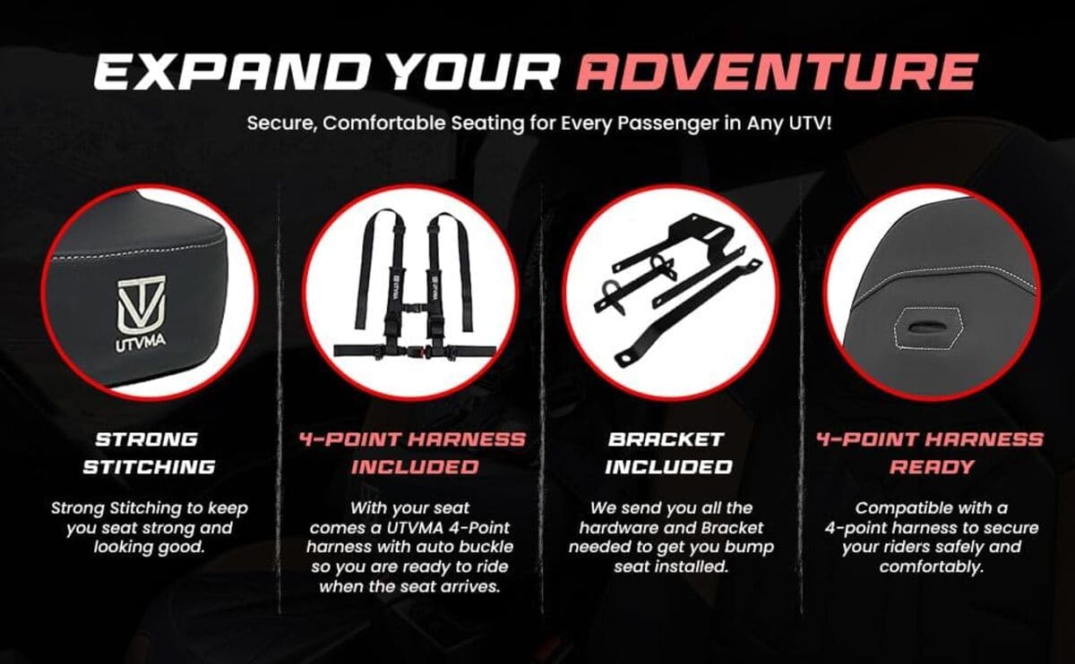 UTVMA '25+ Polaris RZR Pro S 4 Rear Bump Seat
