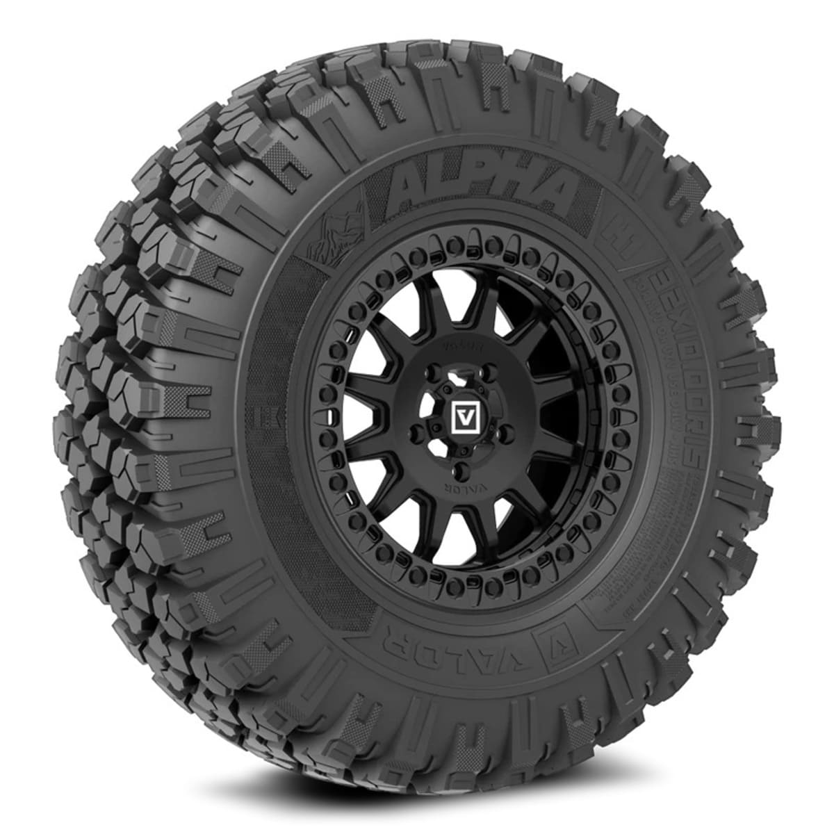 Valor Offroad Alpha on 15x7 V09 SB UTV Wheel & Tire Kit