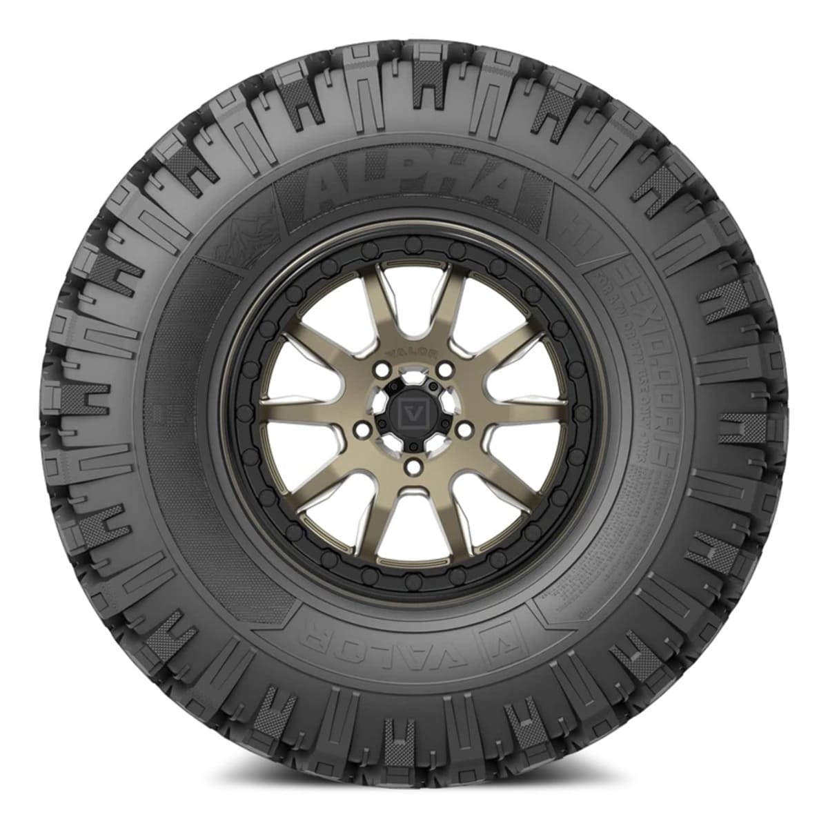 Valor Offroad Alpha on 15x7 V15 Bronze UTV Wheel & Tire Kit