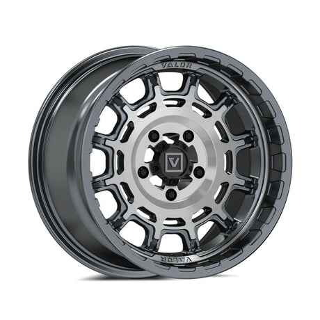 Valor Offroad V17 Beadlock UTV Wheel - Brushed Gunmetal