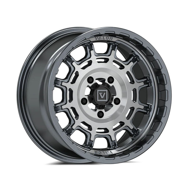 Valor Offroad V17 Beadlock UTV Wheel - Brushed Gunmetal