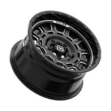 Valor Offroad V17 Beadlock UTV Wheel - Gloss Black Milled
