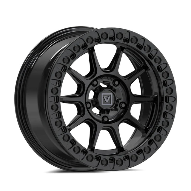 Valor Offroad V18 Beadlock UTV Wheel - Gloss Black