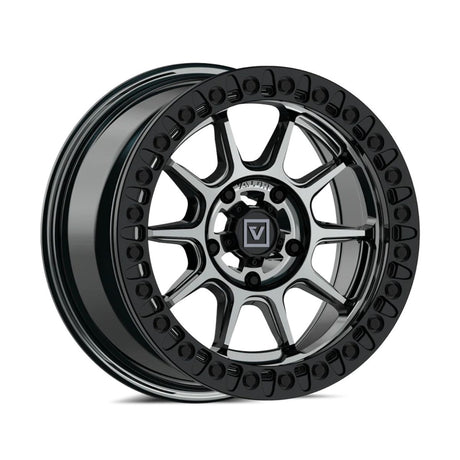 Valor Offroad V18 Beadlock UTV Wheel - Hyper Black