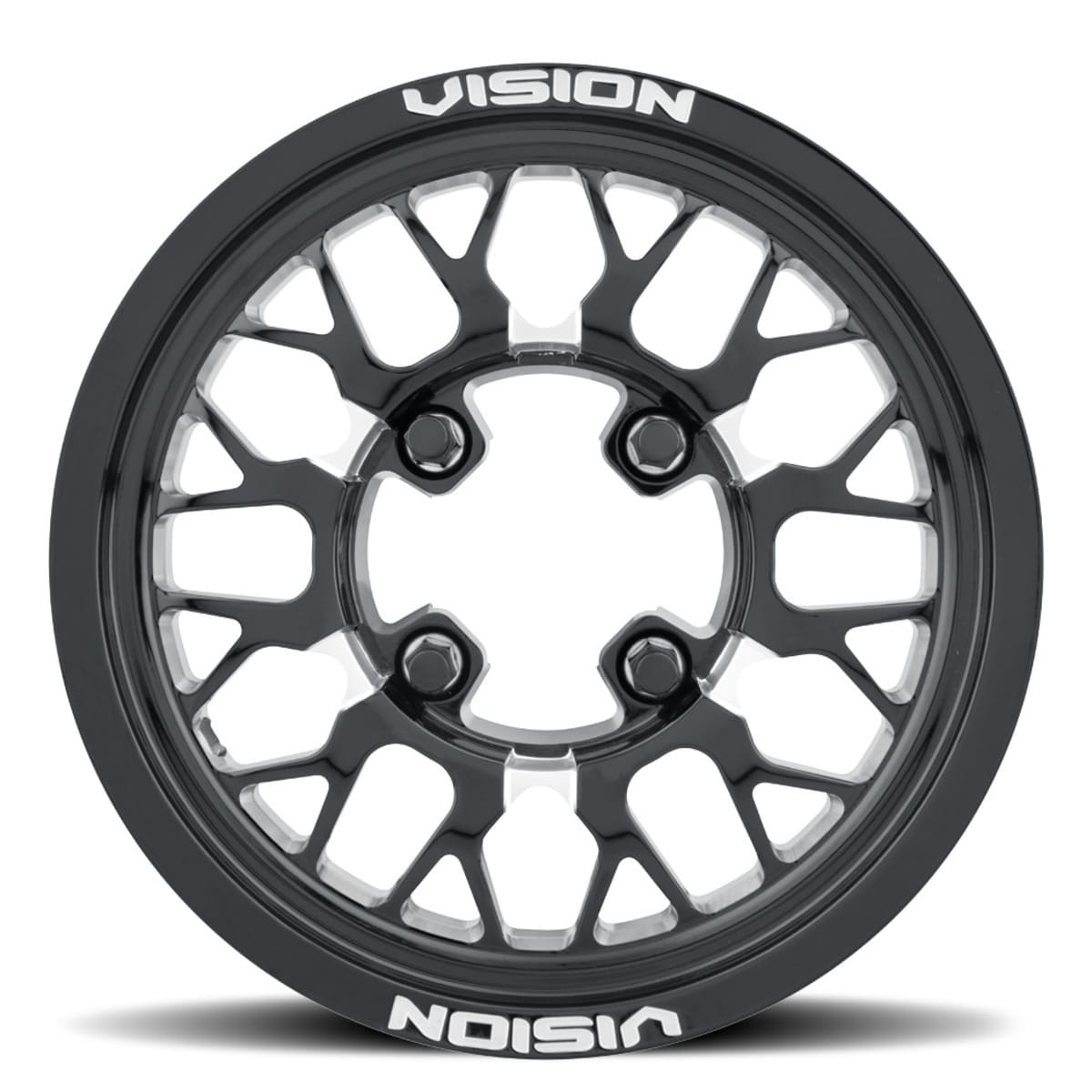 Vision Wheel 4 Lug 346 Storm - Gloss Black Milled