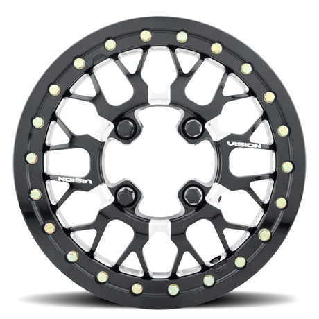 Vision Wheel 4 Lug 346BL Storm - Black Milled With Beadlock