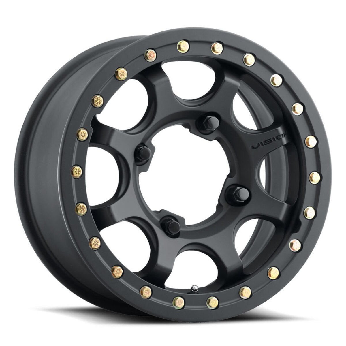 Vision Wheel 4 Lug 351BL Flow UTV Beadlock - Satin Black