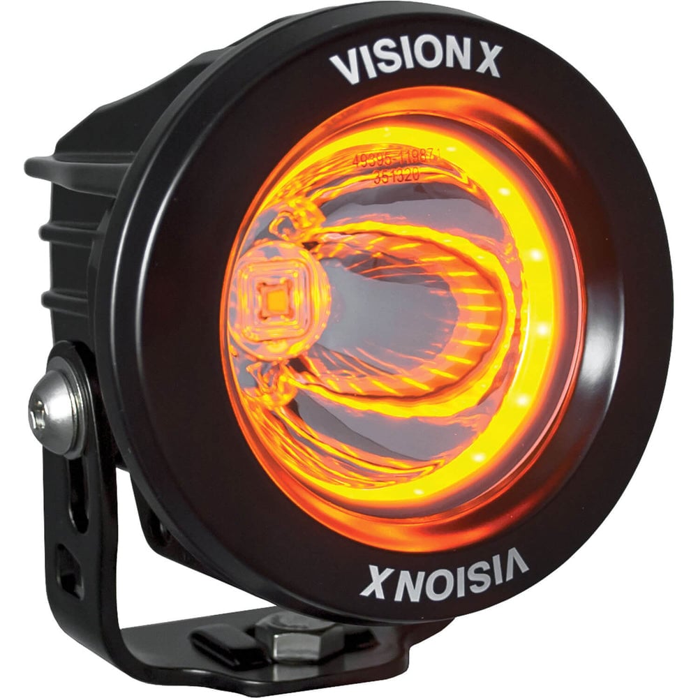 Vision X 3.7″ Optimus Round 15º Amber Halo Light Kit