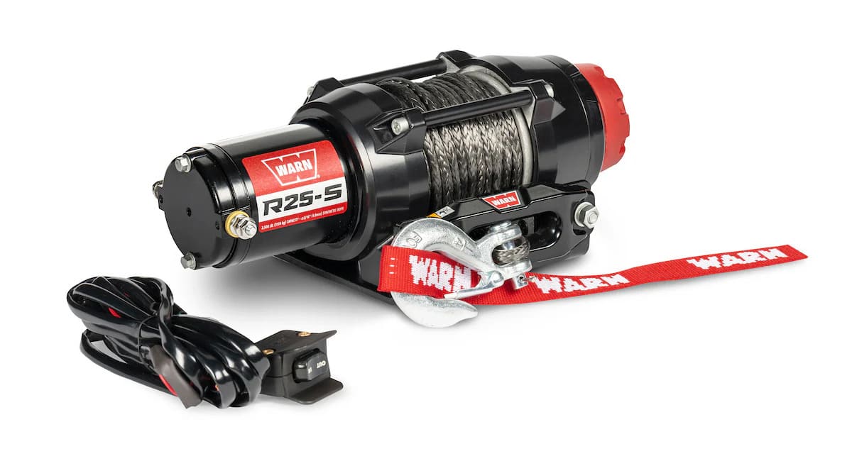 Warn 110020 R-Series 2500 lb Synthetic Rope Winch