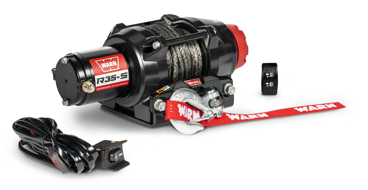 Warn 110030 R-Series 3500 lb Synthetic Rope Winch