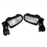 WD Electronics 1.75"-2" Round Tube Clamp Aluminum Side Mirror Set