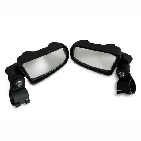 WD Electronics 1.75"-2" Round Tube Clamp Aluminum Side Mirror Set