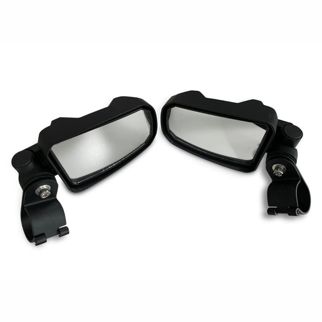 WD Electronics 1.75"-2" Round Tube Clamp Aluminum Side Mirror Set