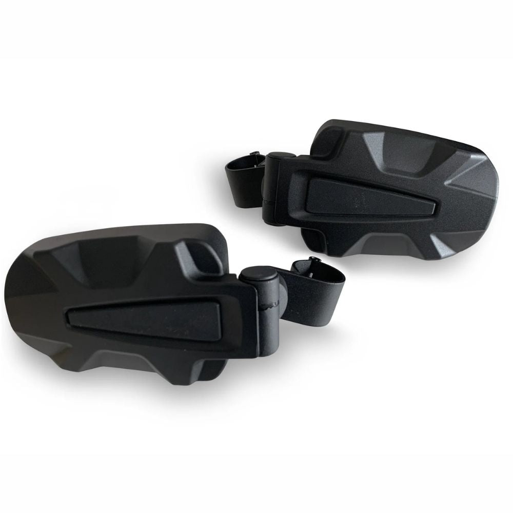 WD Electronics 1.75"-2" Round Tube Clamp Aluminum Side Mirror Set