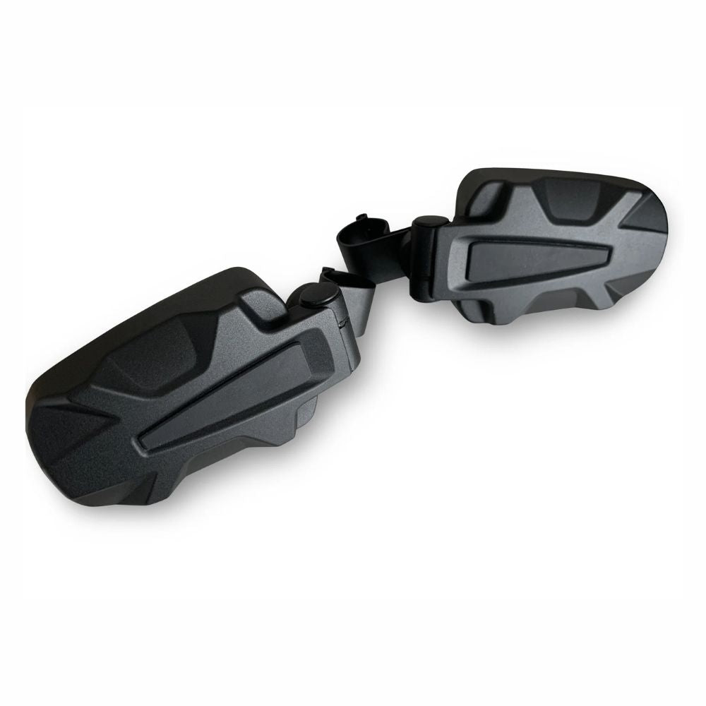 WD Electronics 1.75"-2" Round Tube Clamp Aluminum Side Mirror Set