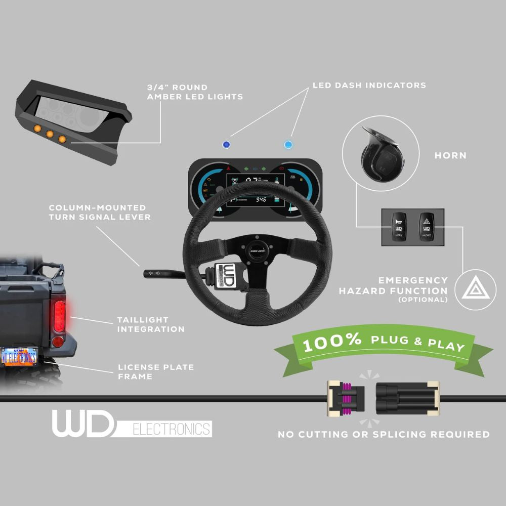 WD Electronics '15+ Kawasaki Mule Front Turn Signal Kit