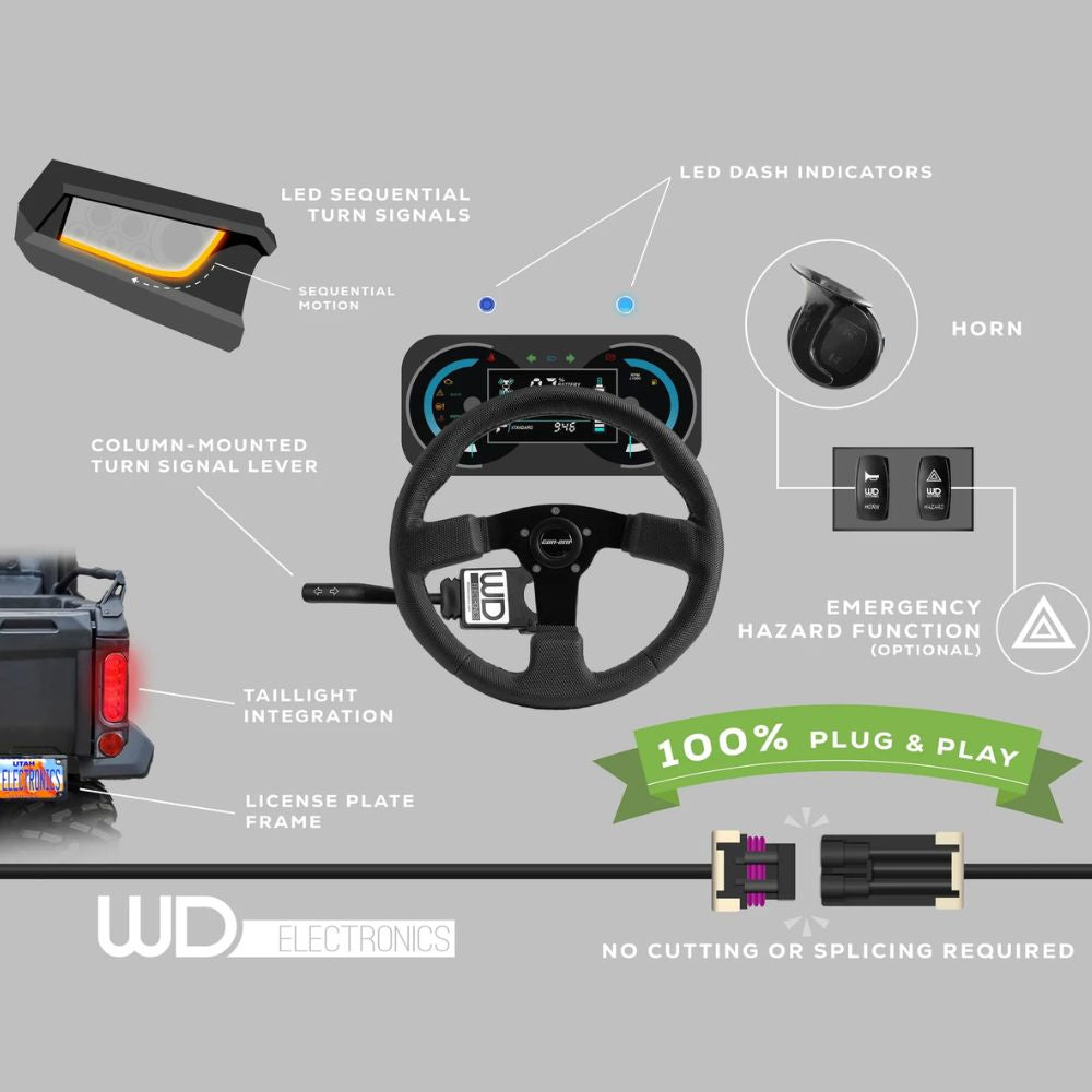 WD Electronics '24+ Kawasaki Ridge Front Turn Signal Kit