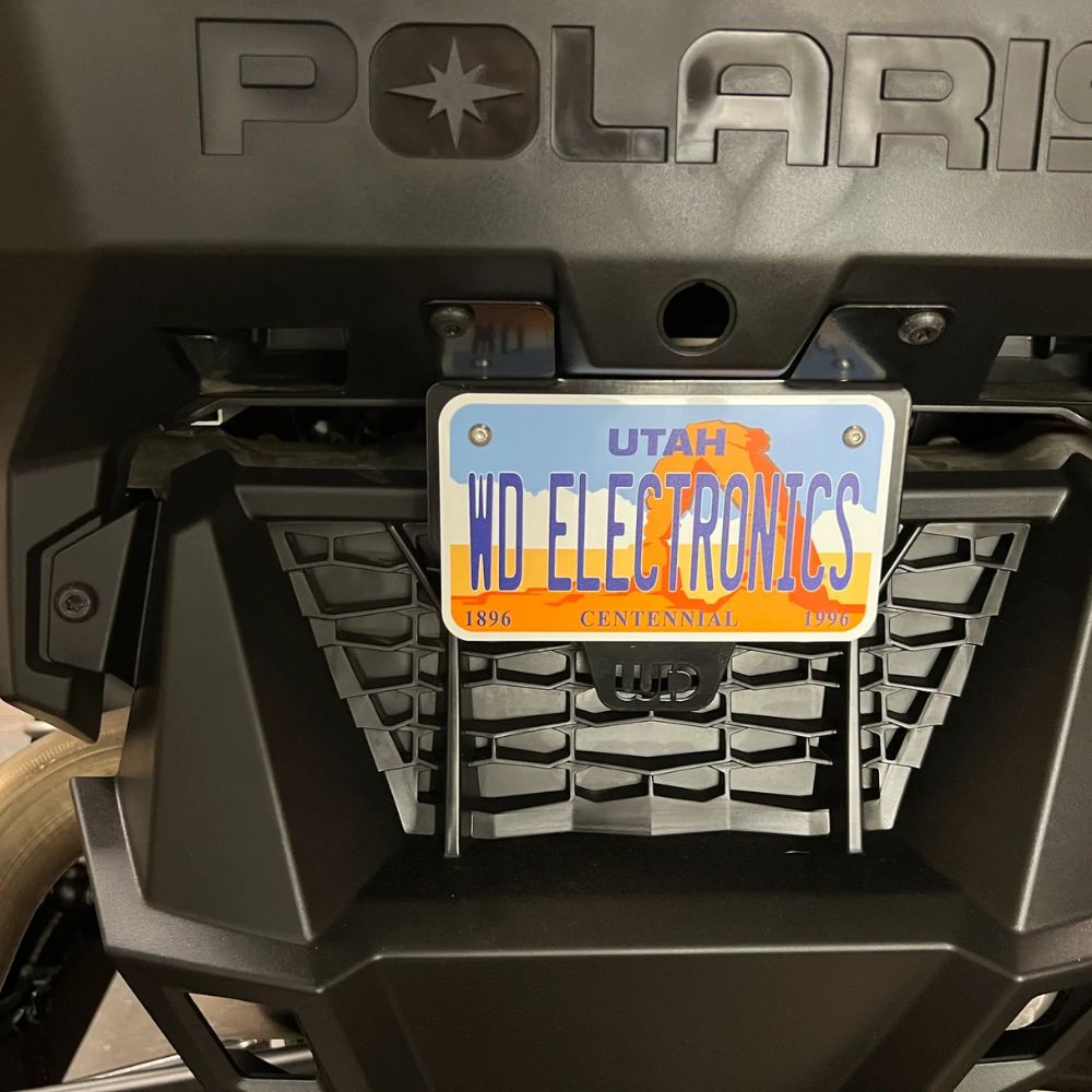 WD Electronics Polaris RZR Pro XP Center Mount License Plate Bracket