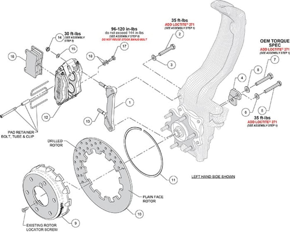 Wilwood Can-Am Maverick R NDPR Front UTV Brake Kit - Black