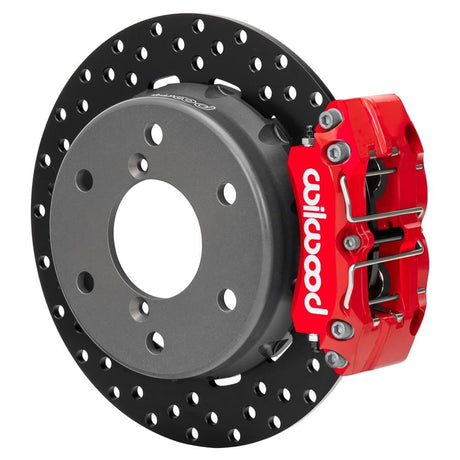 Wilwood Can-Am Maverick R NDPR Rear UTV Drilled Steel Brake Kit - Red