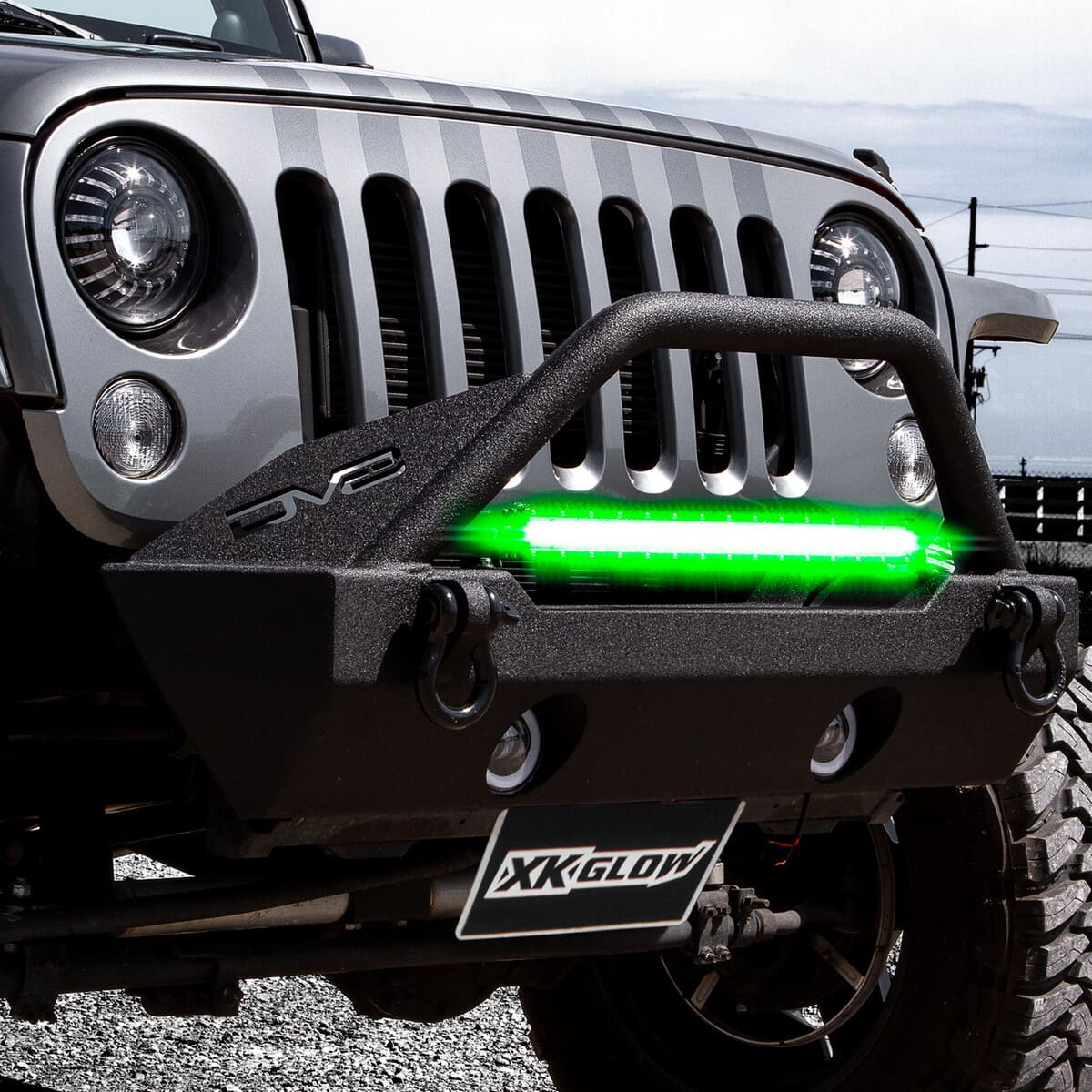XK Glow 2-in-1 White & Green LED Light Bar