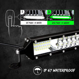 XK Glow 2-in-1 White & Green LED Light Bar