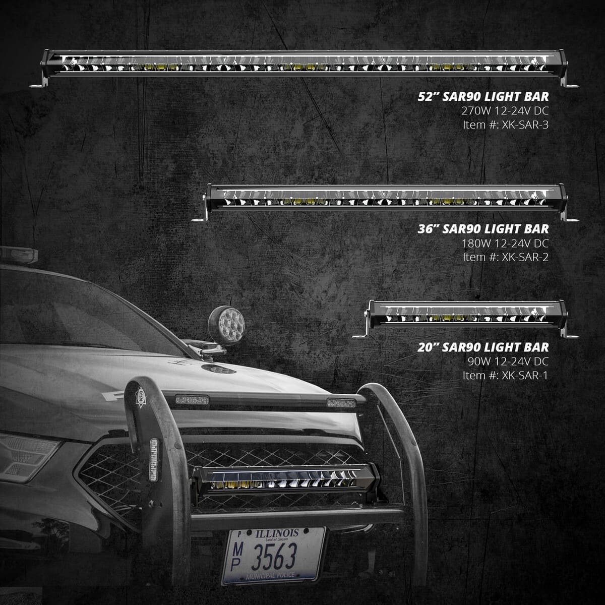 XK Glow 20" 36" 52" SAR Search & Rescue Light bar