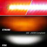 XK Glow 6"-10" Fog & Strobe LED Razor SAE Light Bar