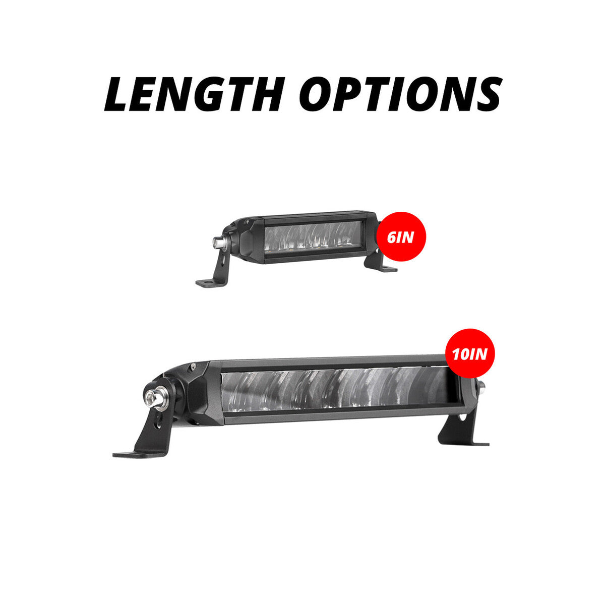 XK Glow 6"-10" Fog & Strobe LED Razor SAE Light Bar