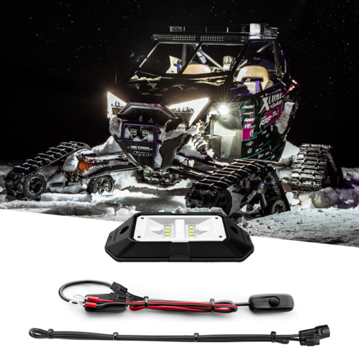 XK Glow Pure White UTV Rock Light Kit