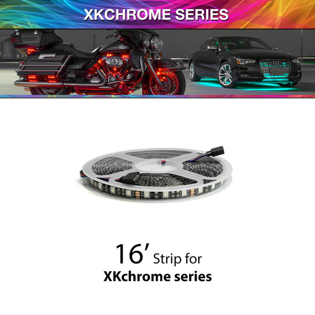 XK GLOW XK Chrome 16ft RGB LED Strip